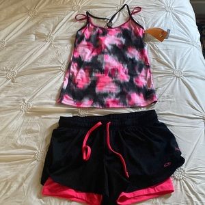 Pink/Black Matching Workout Set